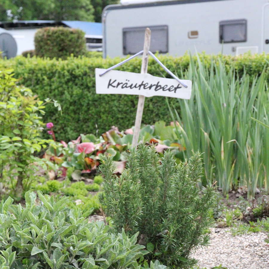 kräuterbeet für die campinggäste