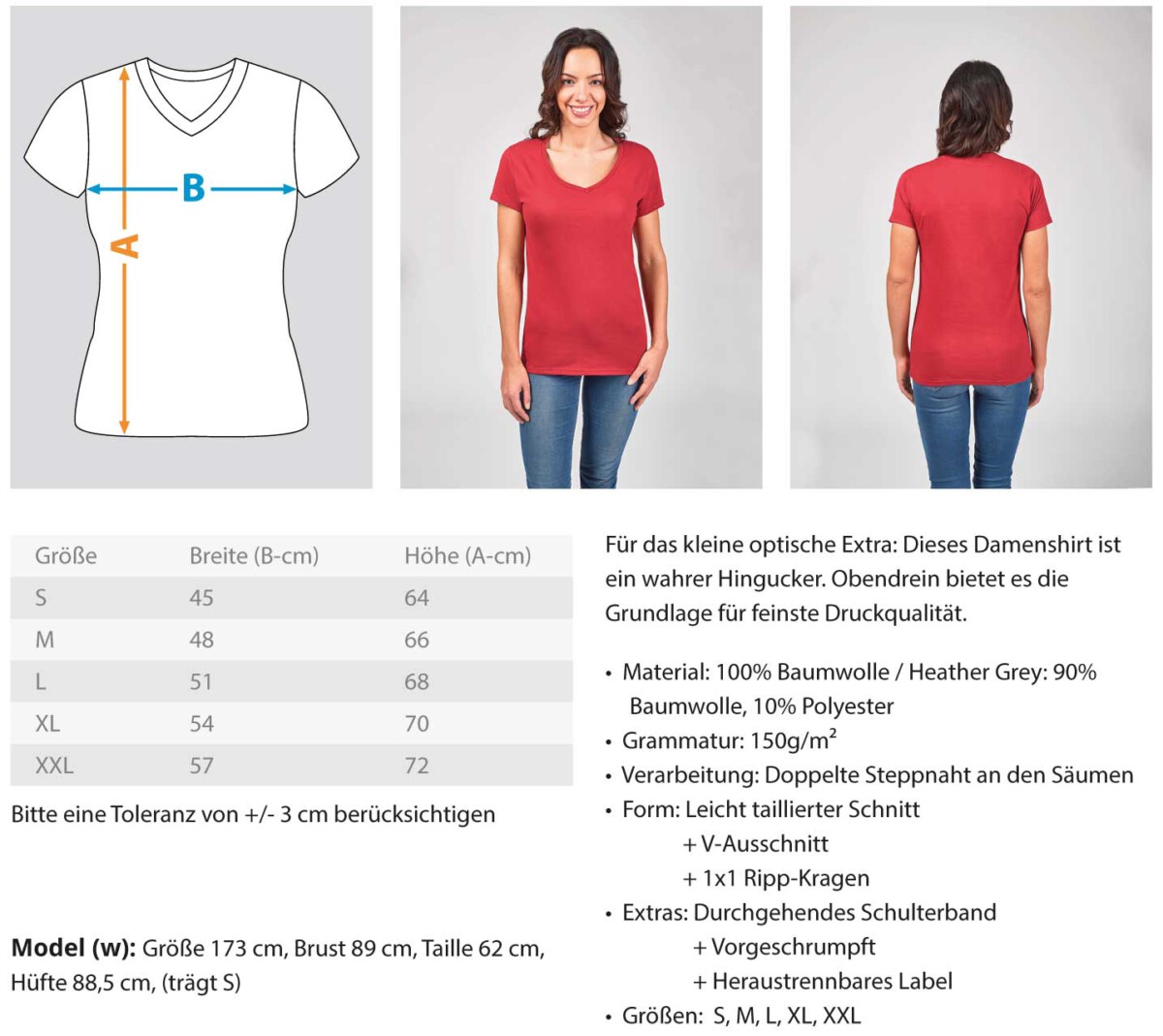 Hotel kann jeder - V-Neck Damenshirt - Image 6