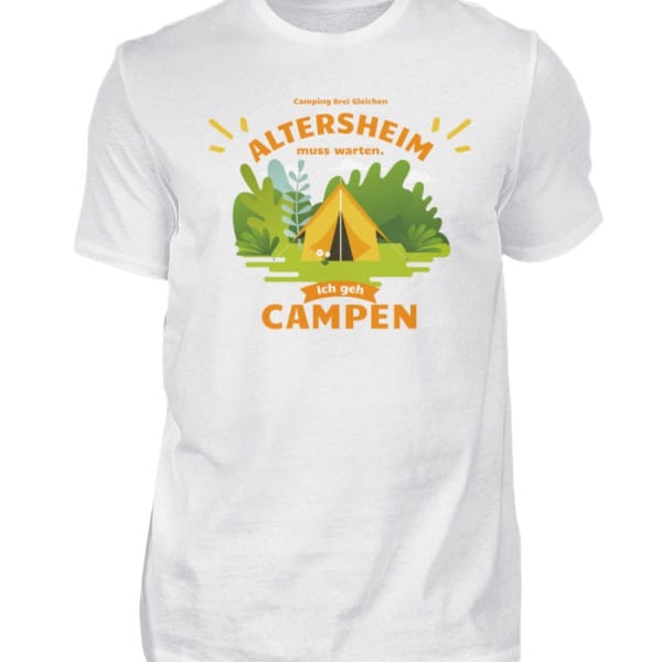 Altersheim muss warten - Campen Zelt - Herren Premiumshirt-3