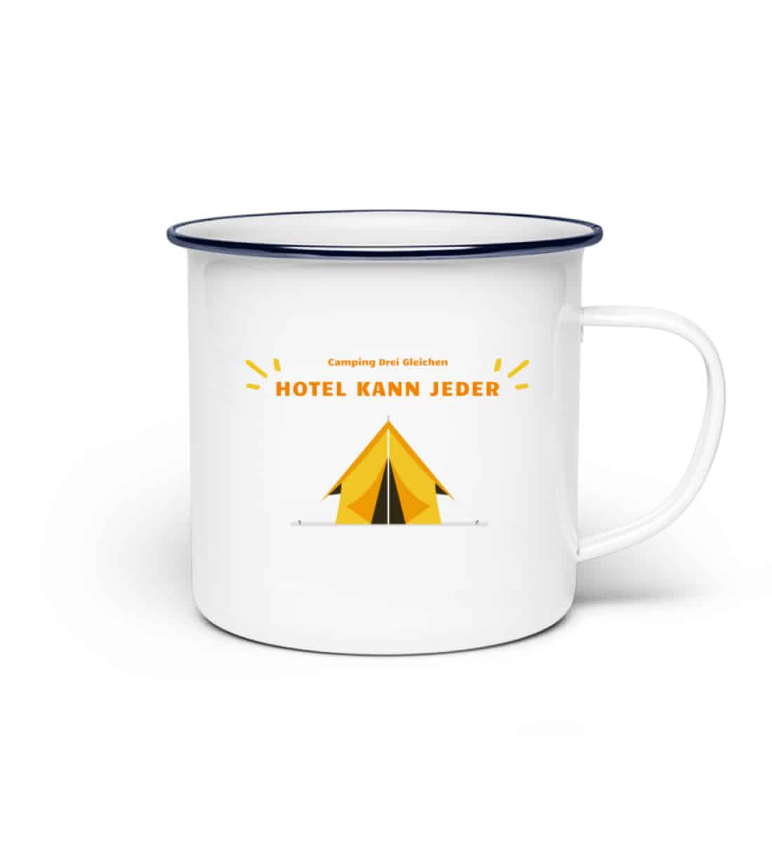 Hotel kann jeder - Campen Zelt - Emaille Tasse-3