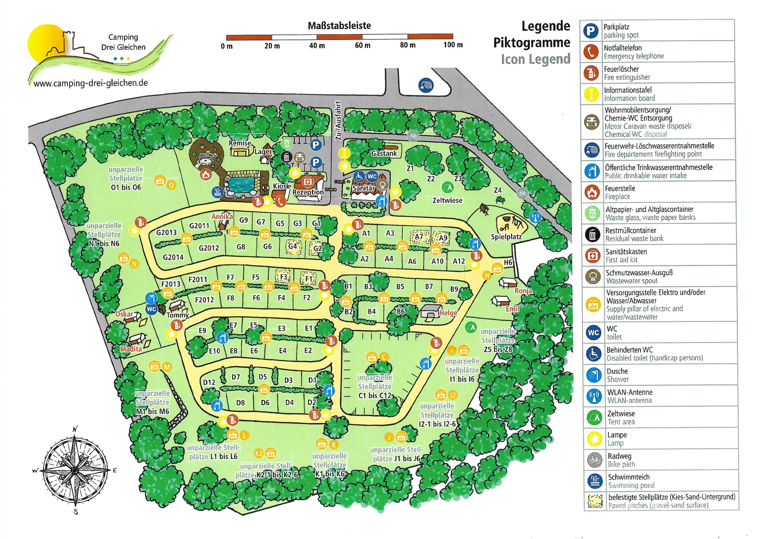 Platzplan_2024 Platzplan Camping Dreichen